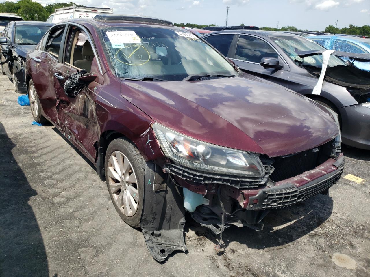 HONDA ACCORD EXL 2014 with VIN 1HGCR2F80EA267007 - Photo from auction
