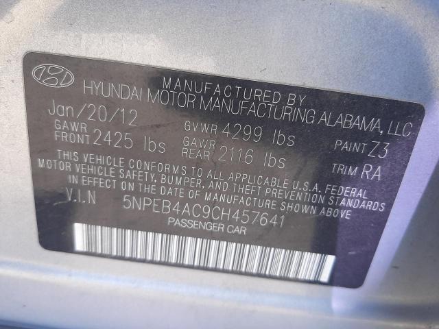 Photo 10 from auction – 2012 HYUNDAI SONATA GLS with VIN 5NPEB4AC9CH457641