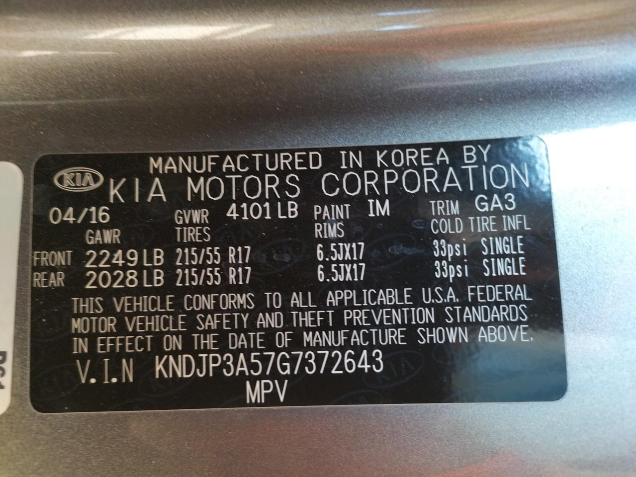 Photo 10 from auction – 2016 KIA SOUL + with VIN KNDJP3A57G7372643