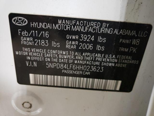 Photo 10 from auction – 2017 HYUNDAI ELANTRA with VIN 5NPD84LF6HH023623