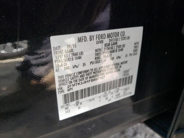 Photo 10 from auction – 2015 FORD EDGE SEL with VIN 2FMTK3J91FBB97107