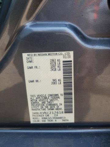 Photo 10 from auction – 2020 NISSAN ALTIMA SR with VIN 1N4BL4CV9LC217618
