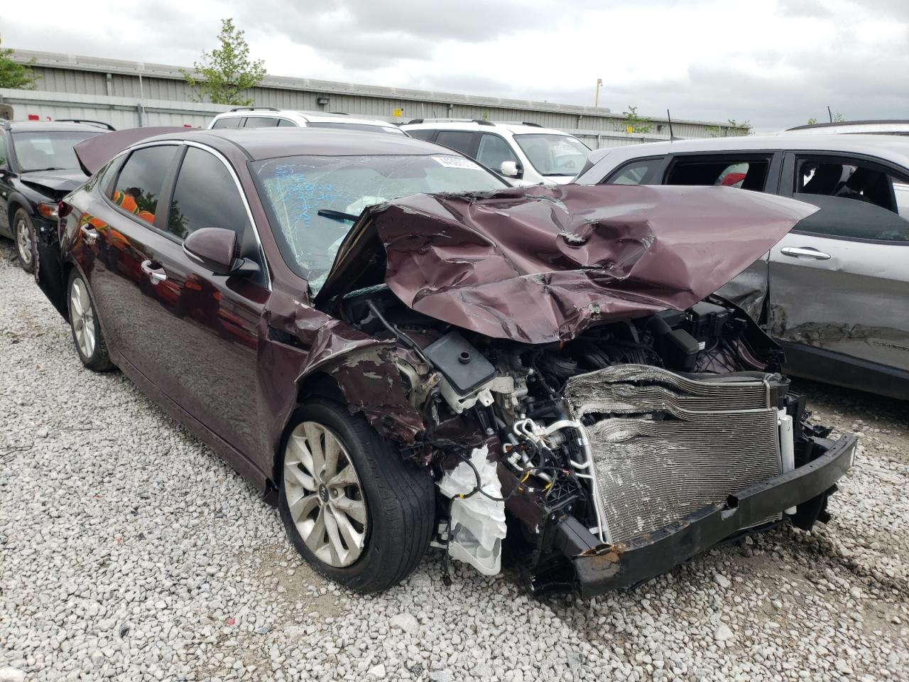 KIA OPTIMA LX 2018 with VIN 5XXGT4L35JG253446 - Photo from auction