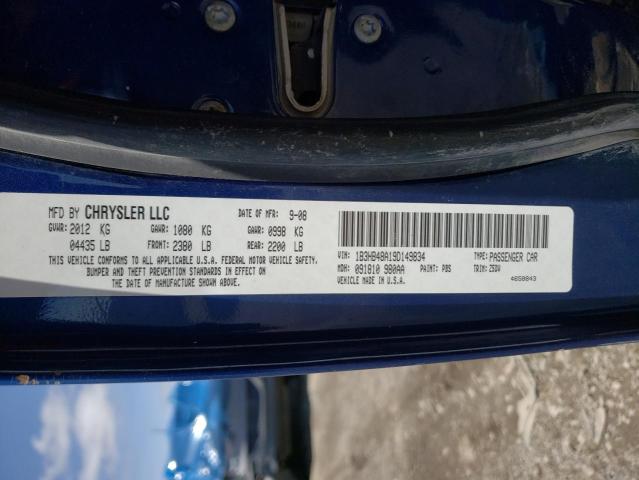 DODGE CALIBER SX 2009 with VIN 1B3HB48A19D149834 - Photo from auction