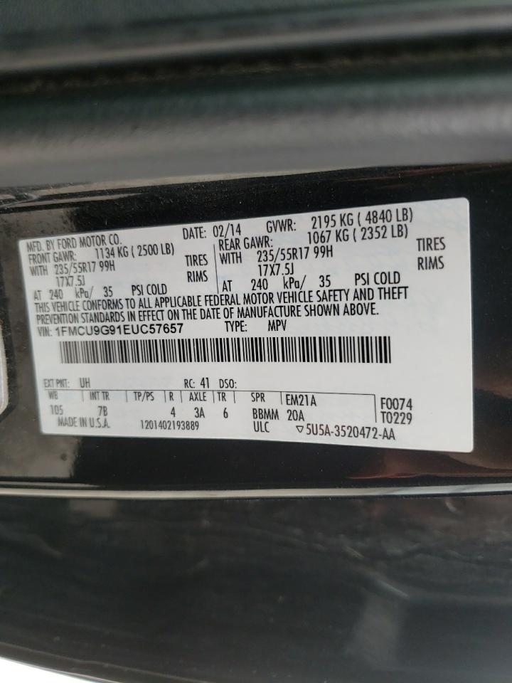صورة رقم 10 من المزاد - 2014 FORD ESCAPE SE مع VIN 1FMCU9G91EUC57657