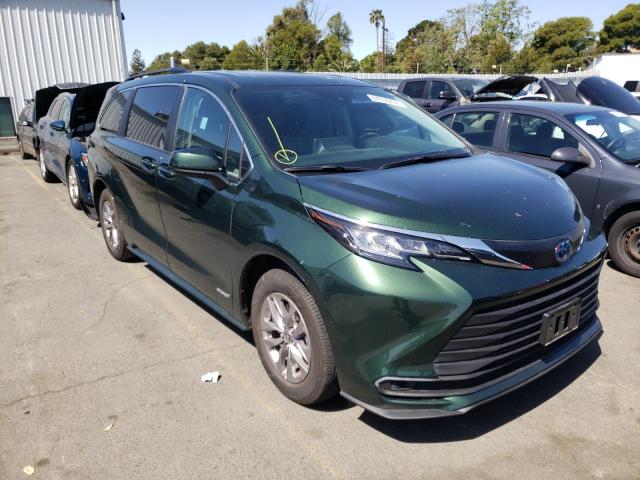 Photo 1 from auction – 2021 TOYOTA SIENNA LE with VIN 5TDBRKEC6MS003145