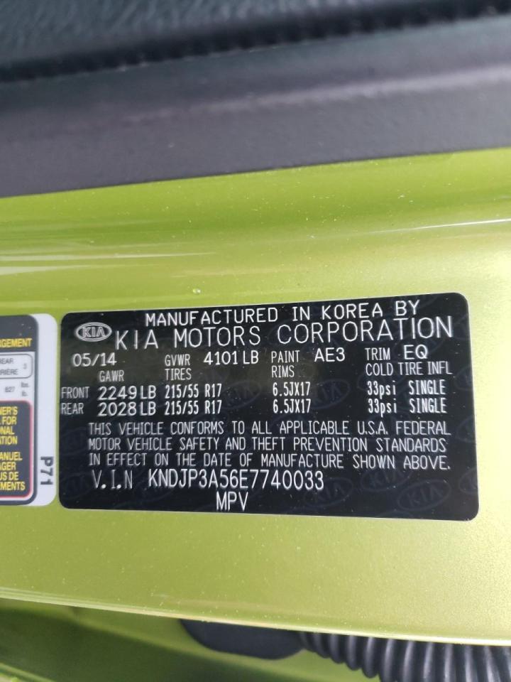 Снимка 10 от търг – 2014 KIA SOUL + с VIN KNDJP3A56E7740033