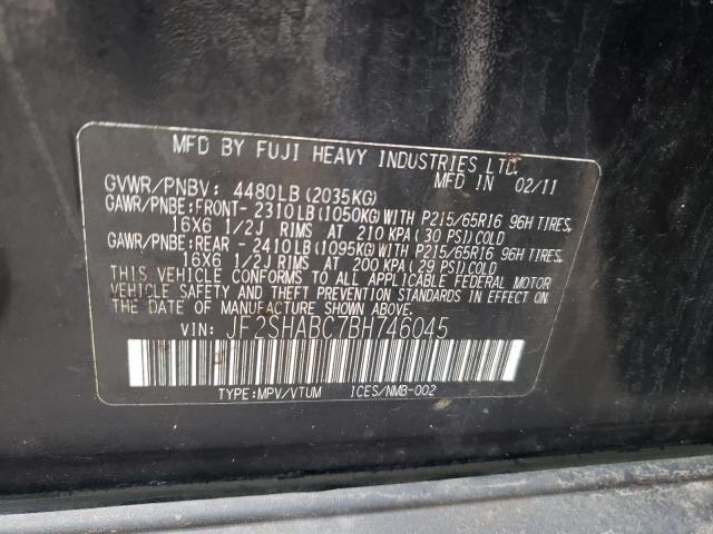 Photo 10 from auction – 2011 SUBARU FORESTER 2 with VIN JF2SHABC7BH746045