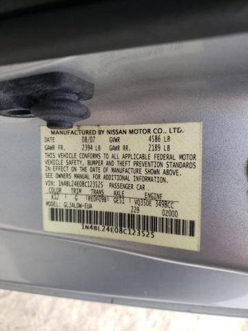 Photo 10 from auction – 2008 NISSAN ALTIMA 3.5 with VIN 1N4BL24E08C123525