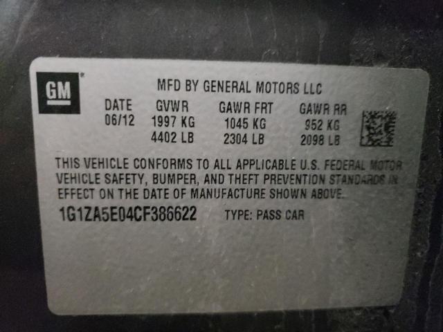Photo 10 from auction – 2012 CHEVROLET MALIBU LS with VIN 1G1ZA5E04CF386622