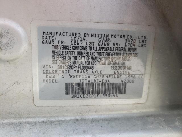 Photo 10 from auction – 2015 NISSAN VERSA NOTE with VIN 3N1CE2CP1FL390446