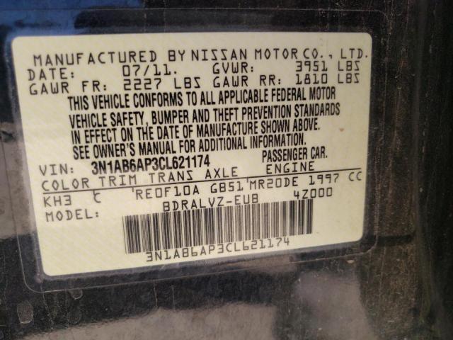 Photo 10 from auction – 2012 NISSAN SENTRA 2.0 with VIN 3N1AB6AP3CL621174