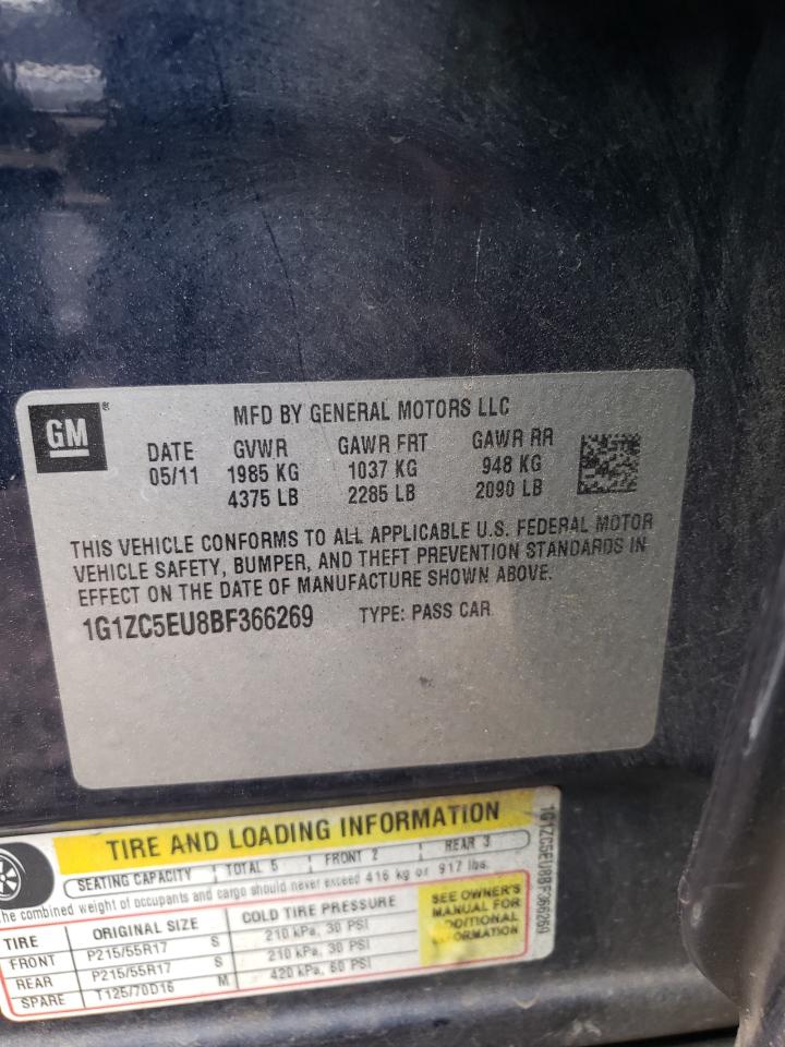 Photo 10 from auction – 2011 CHEVROLET MALIBU 1LT with VIN 1G1ZC5EU8BF366269