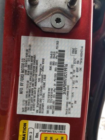 Photo 10 from auction – 2014 FORD FUSION SE with VIN 3FA6P0H97ER219916