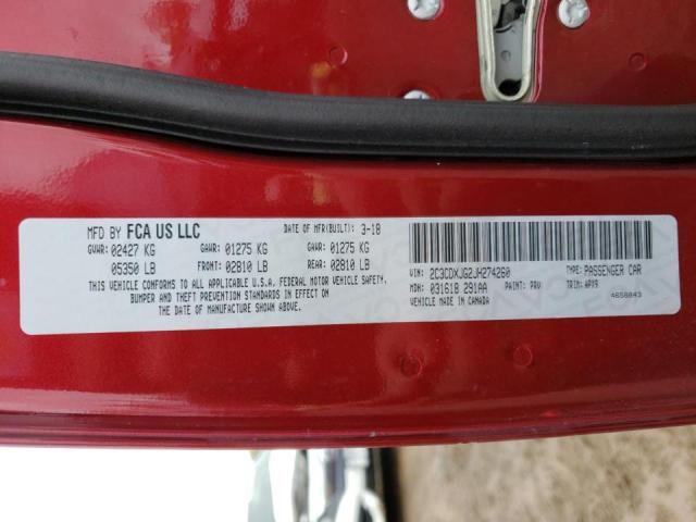 Photo 10 from auction – 2018 DODGE CHARGER GT with VIN 2C3CDXJG2JH274260