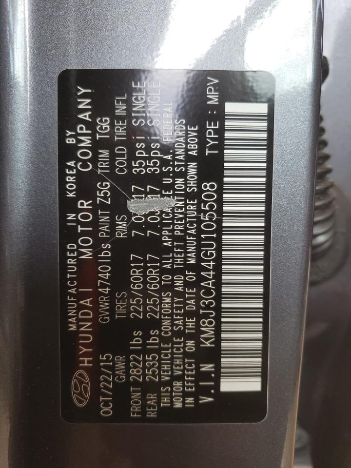 Photo 10 from auction – 2016 HYUNDAI TUCSON LIM with VIN KM8J3CA44GU105508