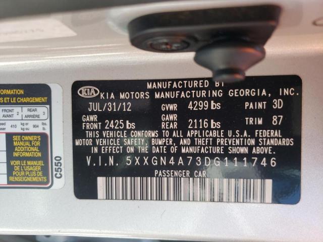 Photo 10 from auction – 2013 KIA OPTIMA EX with VIN 5XXGN4A73DG111746