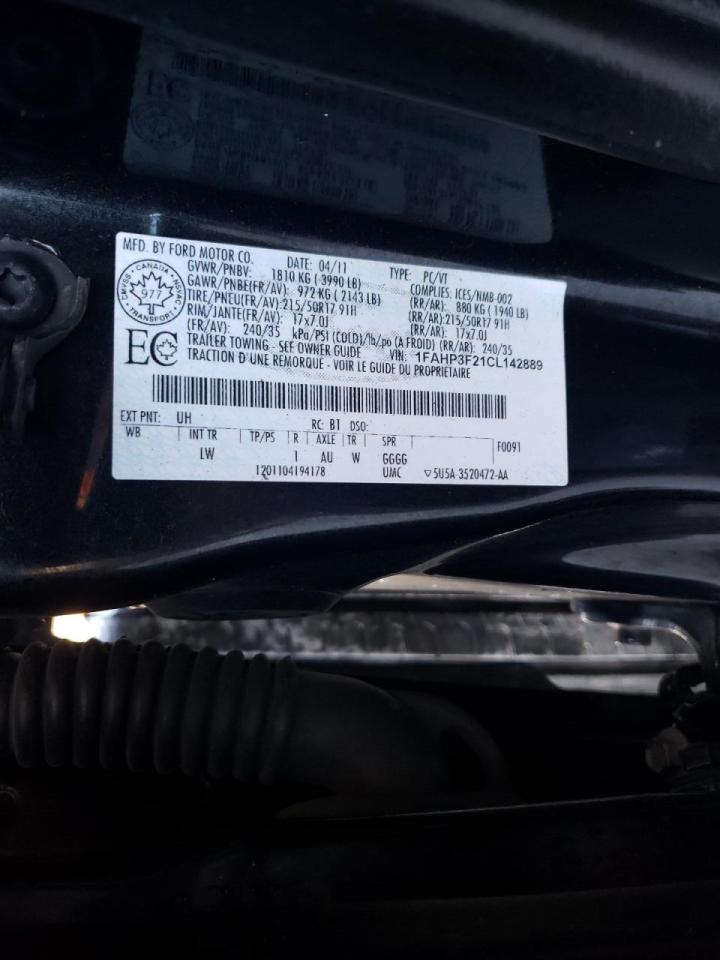 Photo 10 from auction – 2012 FORD FOCUS SE with VIN 1FAHP3F21CL142889