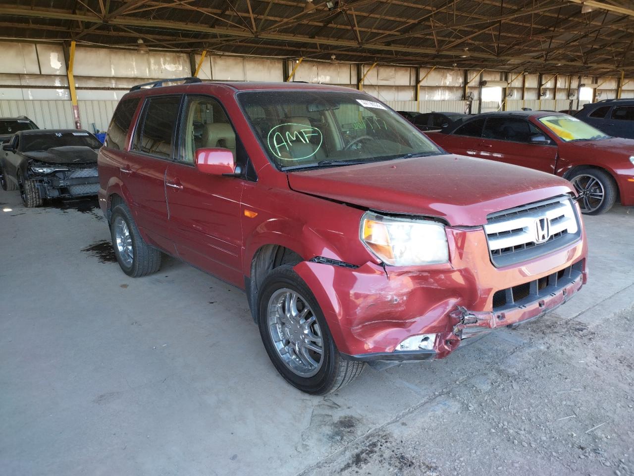 HONDA PILOT EX 2006 with VIN 5FNYF185X6B025666 - Photo from auction
