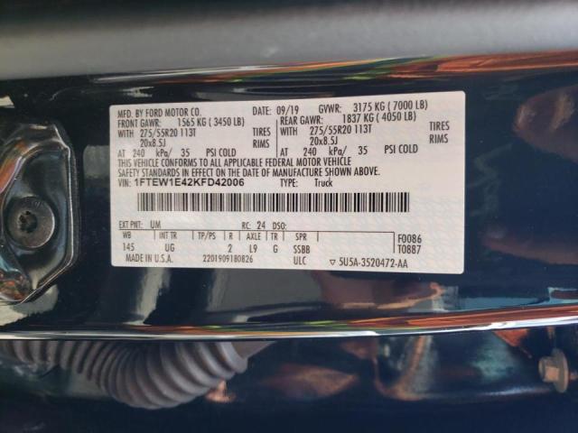 Photo 10 from auction – 2019 FORD F150 SUPER with VIN 1FTEW1E42KFD42006