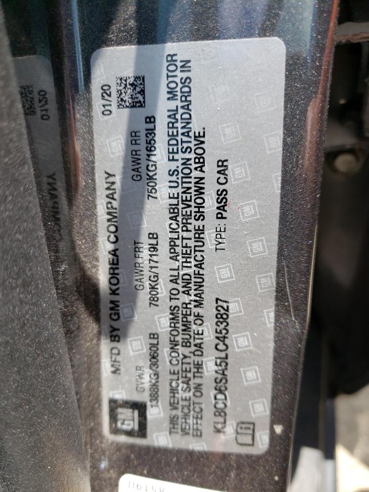 Photo 10 from auction – 2020 CHEVROLET SPARK 1LT with VIN KL8CD6SA5LC453827
