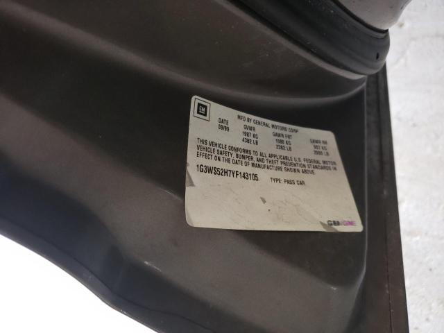 Photo 10 from auction – 1999 OLDSMOBILE INTRIGUE with VIN 1G3WS52H7YF143105