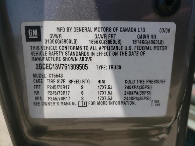 Photo 10 from auction – 2006 CHEVROLET SILVERADO with VIN 2GCEC13V761309505