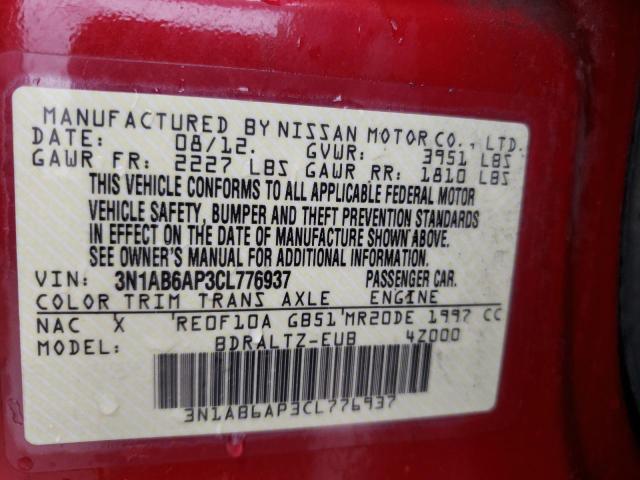 Photo 10 from auction – 2012 NISSAN SENTRA 2.0 with VIN 3N1AB6AP3CL776937