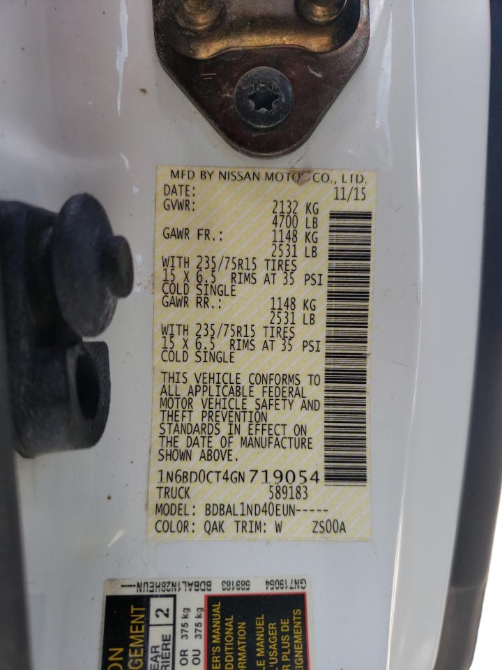 Photo 10 from auction – 2016 NISSAN FRONTIER S with VIN 1N6BD0CT4GN719054