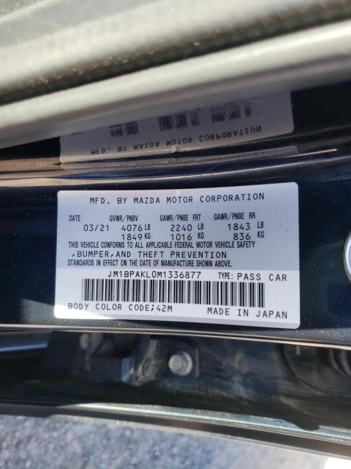 Photo 10 from auction – 2021 MAZDA 3 SELECT with VIN JM1BPAKL0M1336877