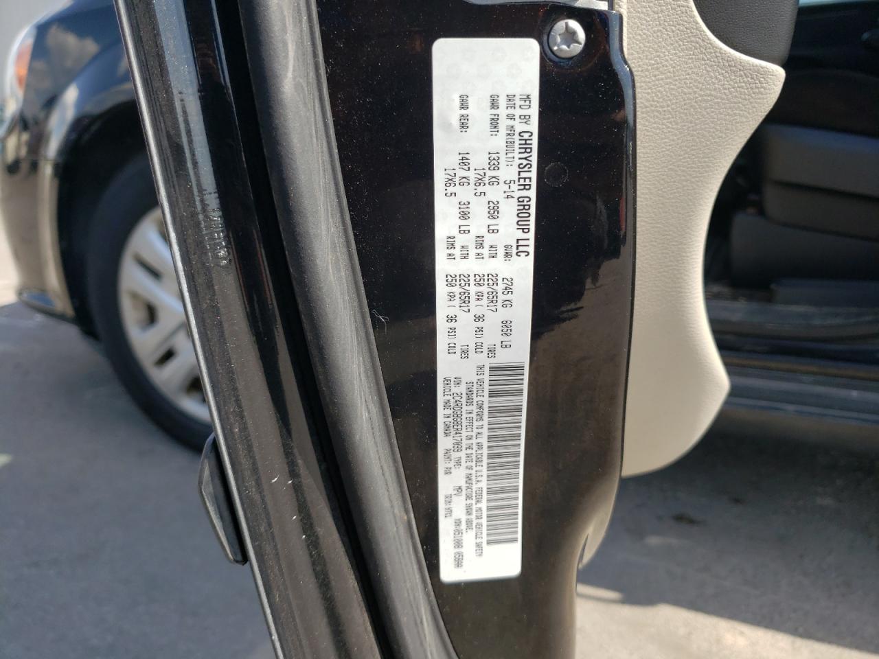 Photo 10 from auction – 2014 DODGE GRAND CARA with VIN 2C4RDGBG8ER417099
