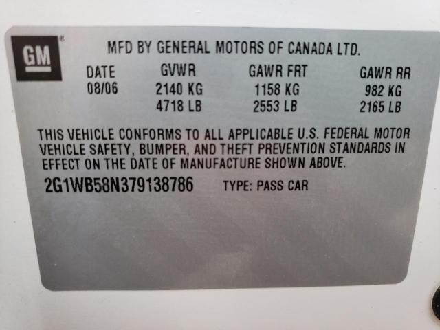 Photo 10 from auction – 2007 CHEVROLET IMPALA LS with VIN 2G1WB58N379138786