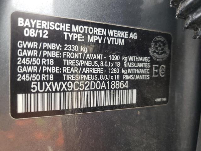 Photo 10 from auction – 2013 BMW X3 XDRIVE2 with VIN 5UXWX9C52D0A18864