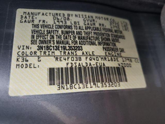 Photo 10 from auction – 2009 NISSAN VERSA S with VIN 3N1BC13E19L353203