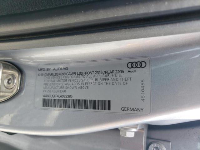 Photo 10 from auction – 2020 AUDI A3 PREMIUM with VIN WAUCUGFF4LA032385