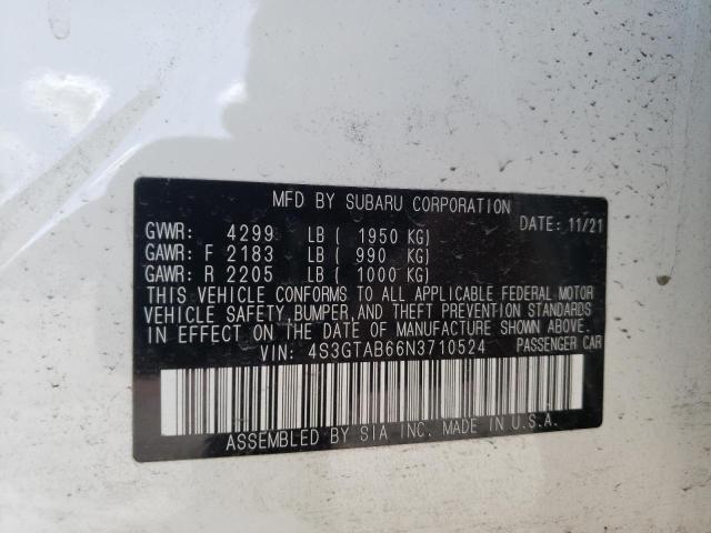 Фото 10 с аукциона – 2022 SUBARU IMPREZA с VIN 4S3GTAB66N3710524