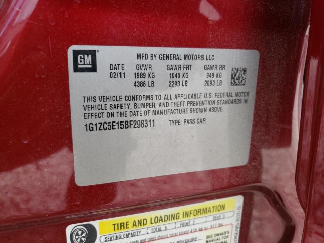 Photo 10 from auction – 2011 CHEVROLET MALIBU 1LT with VIN 1G1ZC5E15BF298311