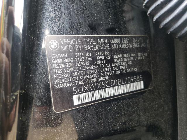 Photo 10 from auction – 2011 BMW X3 XDRIVE2 with VIN 5UXWX5C50BL709585