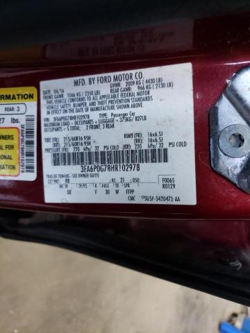 Photo 10 from auction – 2017 FORD FUSION S with VIN 3FA6P0G78HR102978