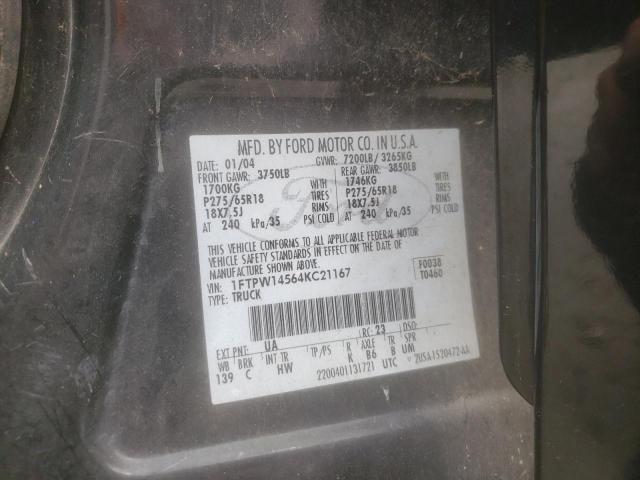 Photo 10 from auction – 2004 FORD F150 SUPER with VIN 1FTPW14564KC21167