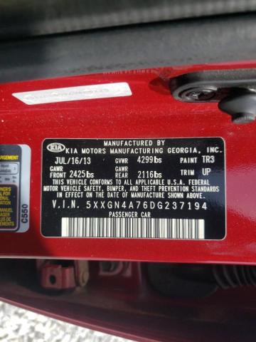 Photo 10 from auction – 2013 KIA OPTIMA EX with VIN 5XXGN4A76DG237194