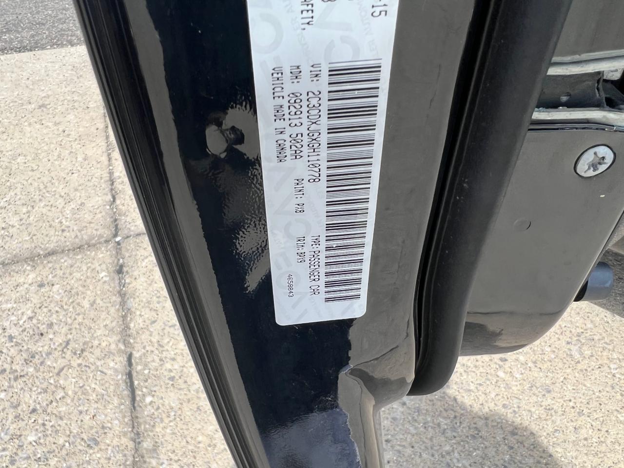 Photo 10 from auction – 2016 DODGE CHARGER SX with VIN 2C3CDXJGXGH110778