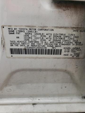 Photo 10 from auction – 2002 TOYOTA RAV4 with VIN JTEGH20V126002186