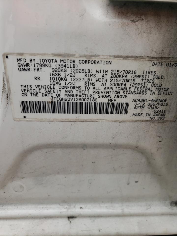 Photo 20 from auction – 2002 TOYOTA RAV4 with VIN JTEGH20V126002186