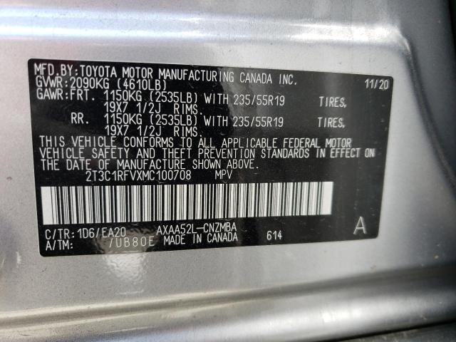 Photo 10 from auction – 2021 TOYOTA RAV4 XLE P with VIN 2T3C1RFVXMC100708