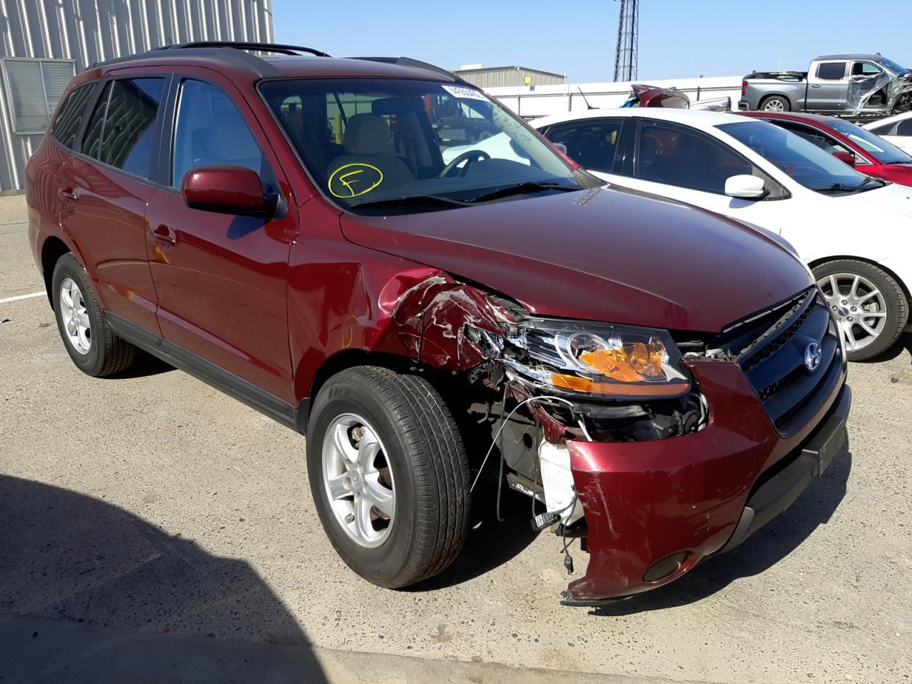 HYUNDAI SANTA FE G 2008 with VIN 5NMSG13D88H196404 - Photo from auction