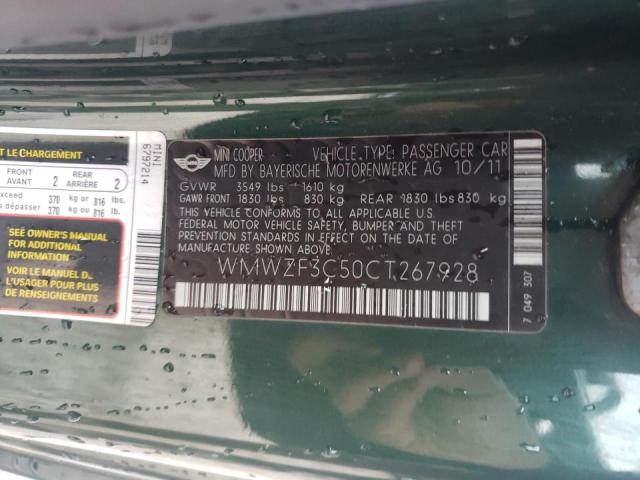 Photo 10 from auction – 2012 MINI COOPER CLU with VIN WMWZF3C50CT267928