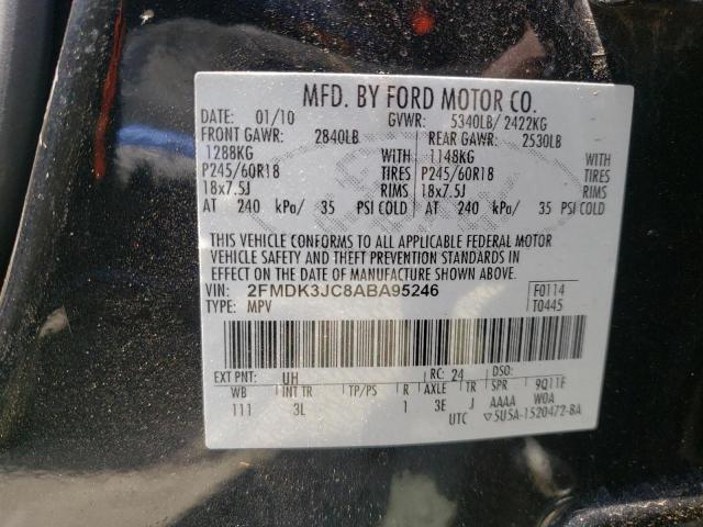 Photo 10 from auction – 2010 FORD EDGE SEL with VIN 2FMDK3JC8ABA95246