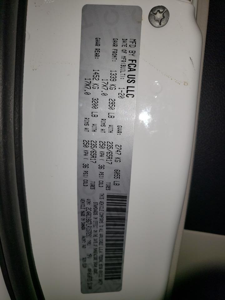 Photo 10 from auction – 2020 CHRYSLER PACIFICA T with VIN 2C4RC1BG7LR157291
