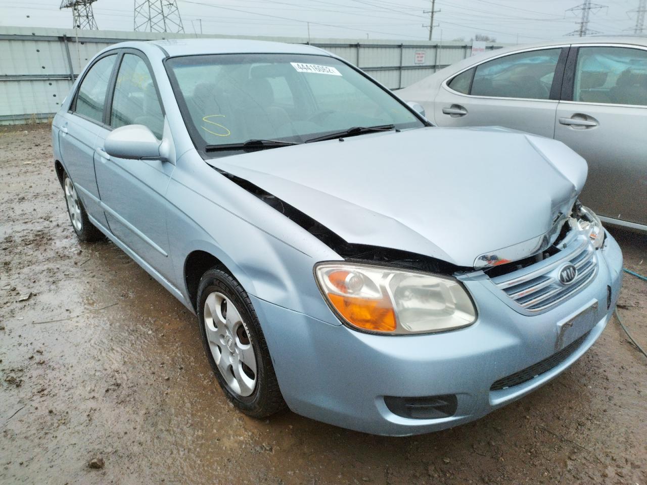 KIA SPECTRA EX 2007 with VIN KNAFE121475391686 - Photo from auction